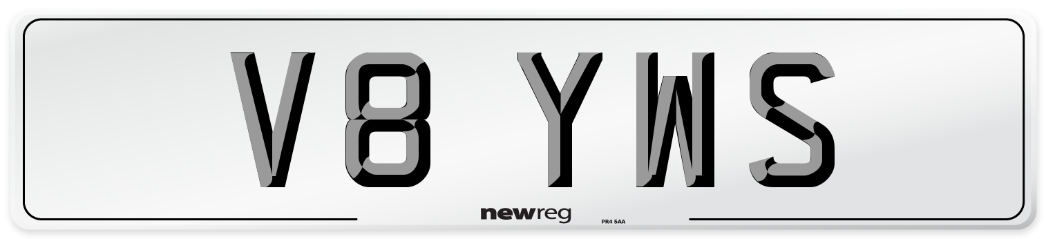 V8 YWS Number Plate from New Reg